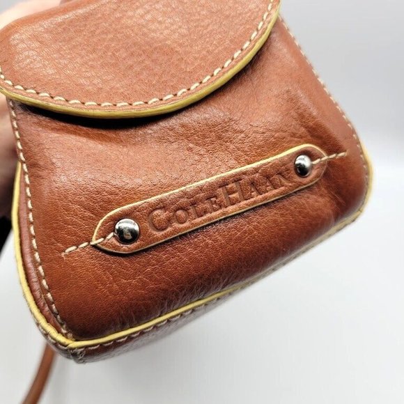 SOLD Cole Haan Village Spos Leather Barrel Bag Vtg 80s Vibe Country - Picture 3 of 11